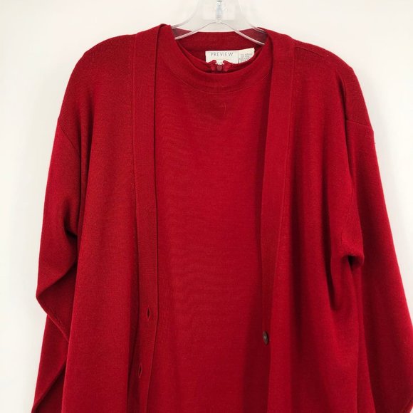 Preview Collection Red Sweater Dress | Stylish Pullover - Picture 3 of 5